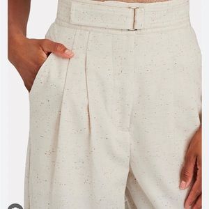 Acler Rossbury Belted High-Rise Pants in eggshell